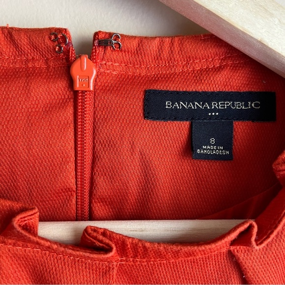 Banana Republic Orange Sheath Dress - Size 8 - Picture 4 of 10
